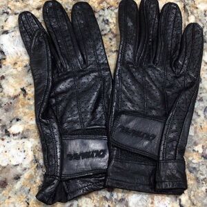 Olympia Leather Motorcycle Riding Gloves Size L
